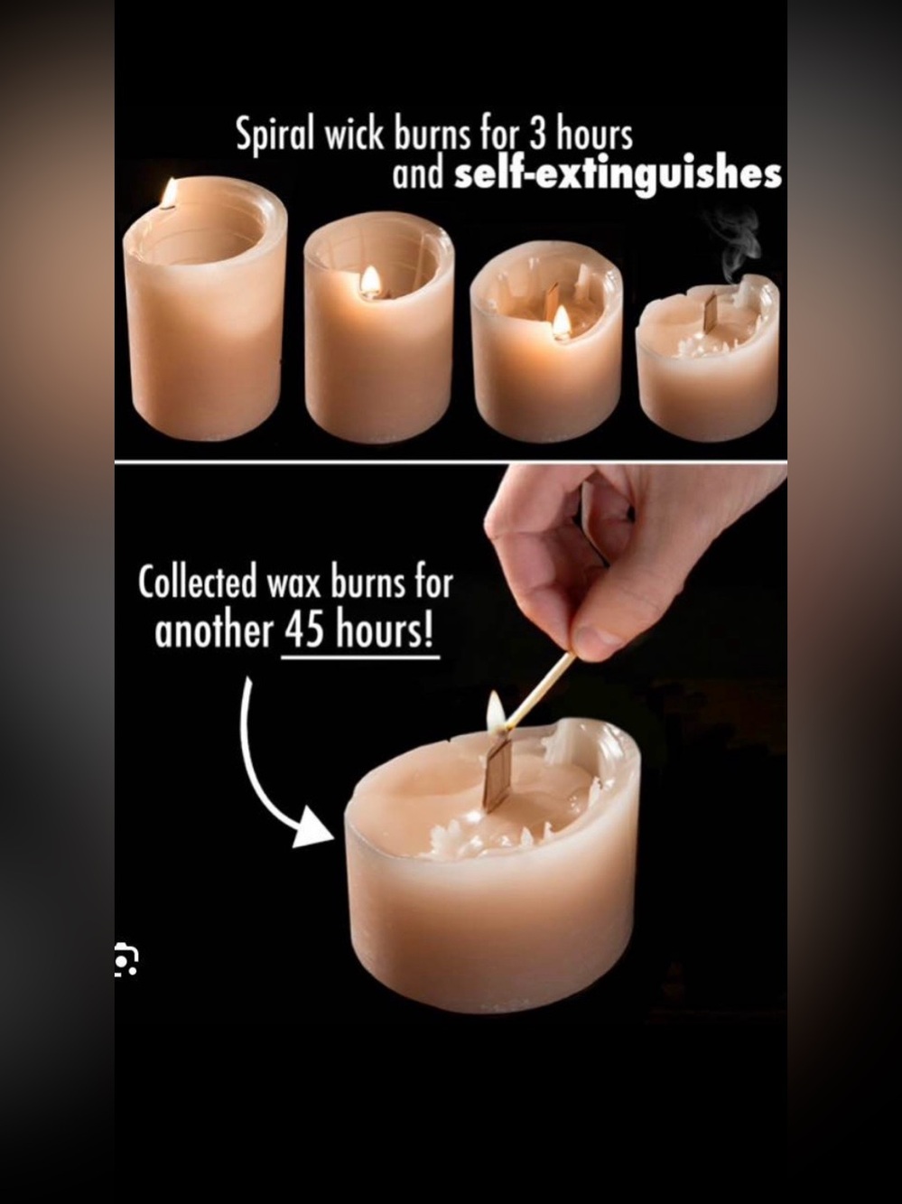 New Spiral Candles White Pillar Set